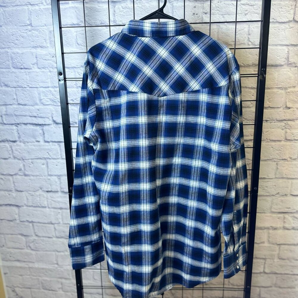 Ely Cattleman Wrinkle Resistant Plaid Western Shirt - Size LT - Picture 6 of 6